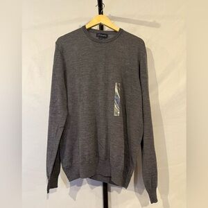 OVS Fashion PIOMBO Men's XL 100% Extra Fine Merino Wool‎ Gray Sweater